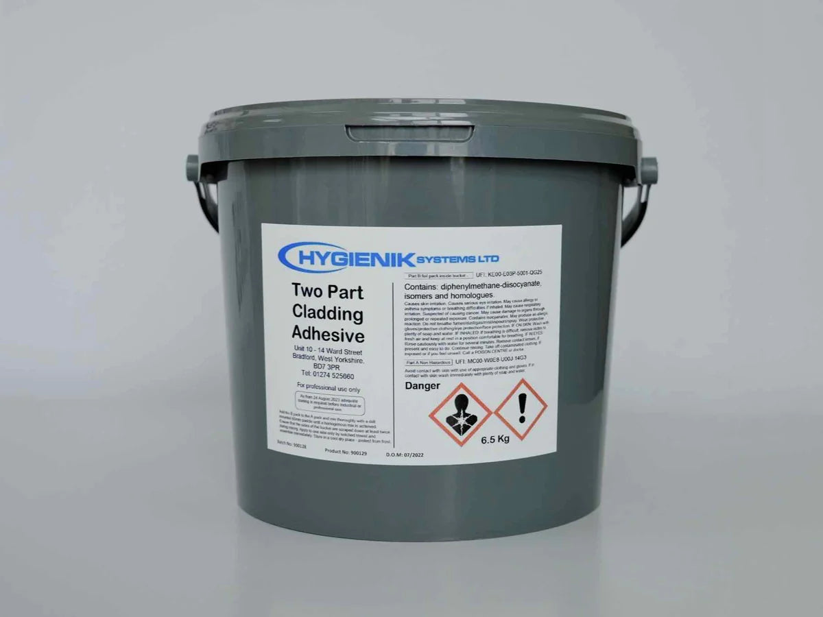Colle bi-composant pour revêtement PVC, 6.5 kg, conçue pour une fixation forte et durable des matériaux PVC sur diverses surfaces.