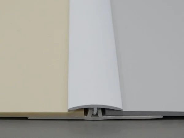 Profilé en H à 2 sections - Finition en PVC blanc