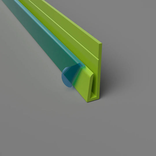 Profil de bord en PVC Vert pomme pour finition de revteemnt hygiénique