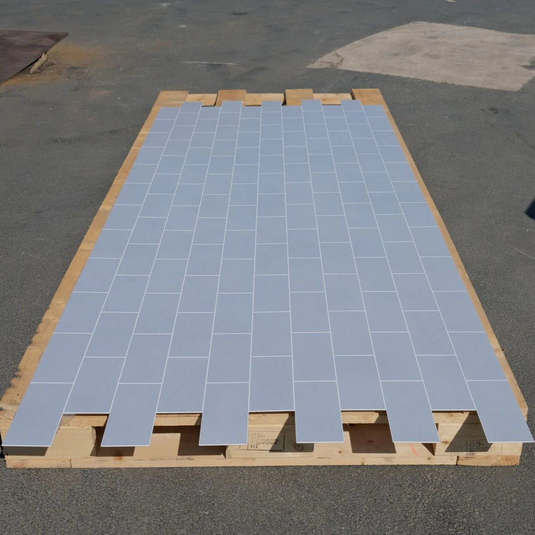 Plaque PVC décorative effet carrelage béton gris – 2.5 mm – 2900 x 1220 mm
