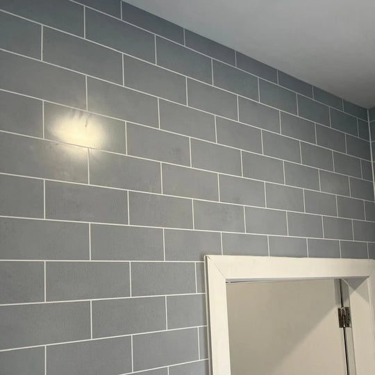 Plaque PVC décorative effet carrelage béton gris – 2.5 mm – 2900 x 1220 mm