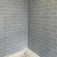 Plaque PVC décorative effet carrelage béton gris – 2.5mm – 2900x1220 mm