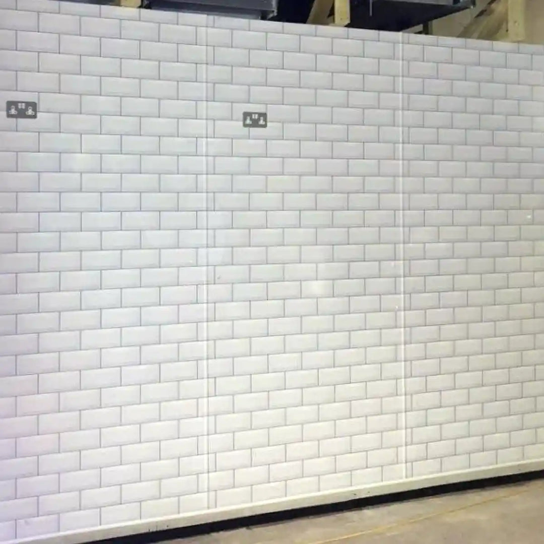 Plaque PVC décorative effet carrelage métro blanc – 2.5 mm – 3000 x 1220 mm