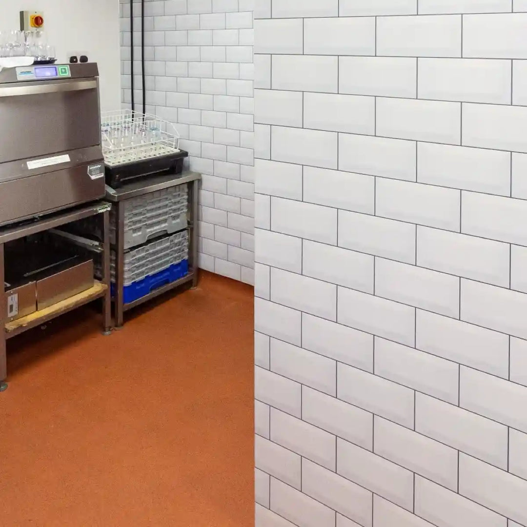 Plaque PVC décorative effet carrelage métro blanc – 2.5 mm – 3000 x 1220 mm