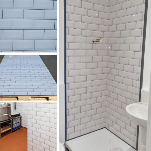 Plaque PVC décorative effet carrelage métro blanc – 2.5 mm – 3000 x 1220 mm