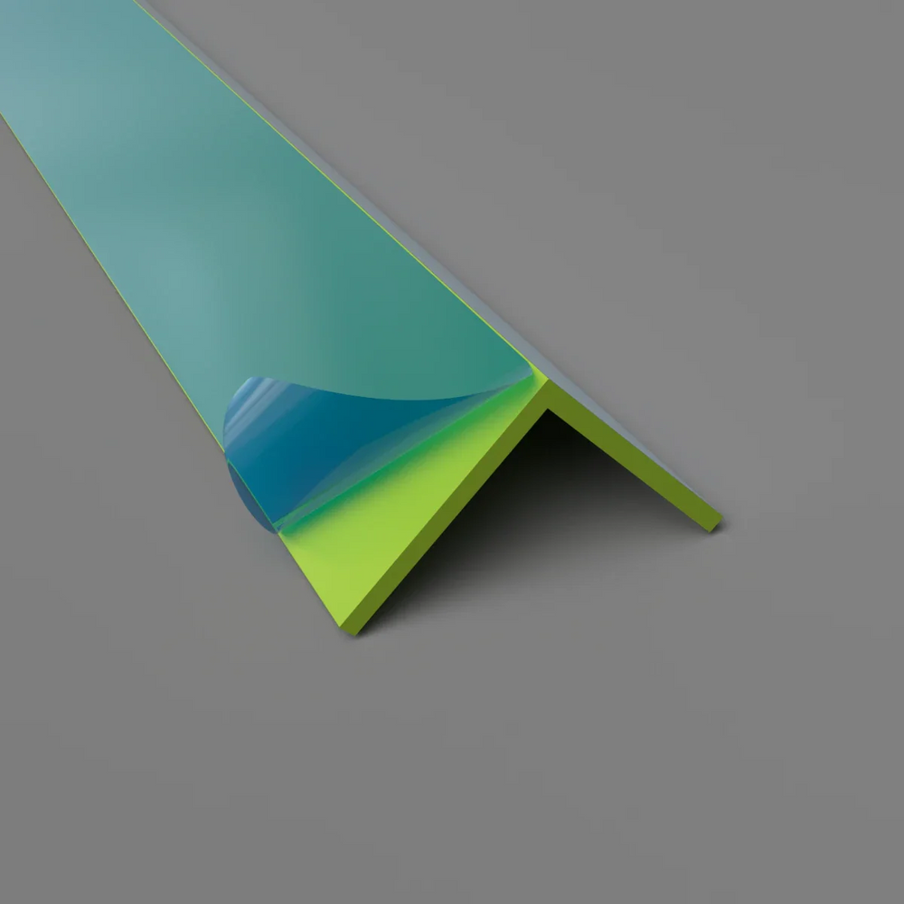 Profil d'angle L en PVC Vert pomme 25x25mm