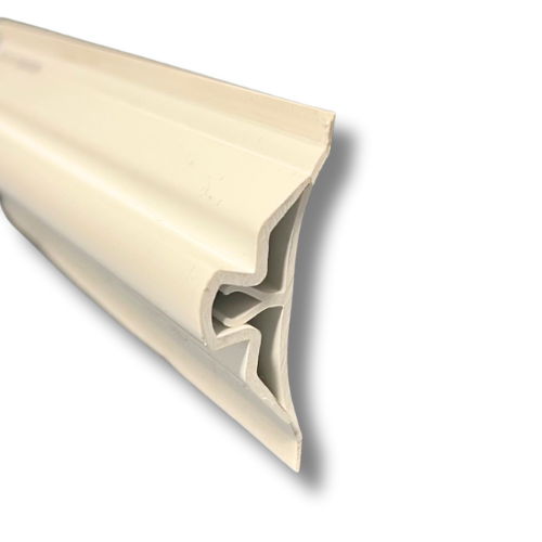 Profil d’angle interne deux parties pour habillage mural PVC hygiénique