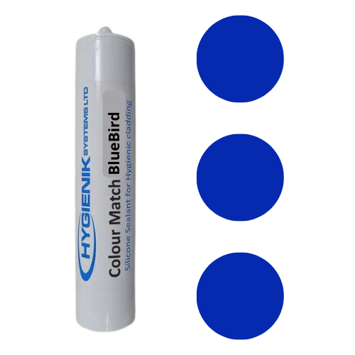 Silicone disponible en bleu, tube de 310 ml, idéal pour des joints personnalisés et durables.