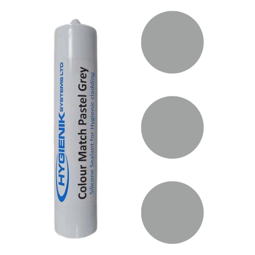 Silicone disponible pastel gris, tube de 310 ml, idéal pour des joints personnalisés et durables.