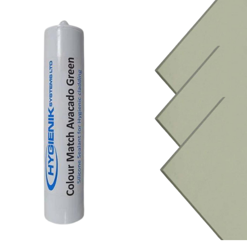 Silicone disponible vert avocat , tube de 310 ml, idéal pour des joints personnalisés et durables.