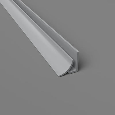 Profil de coin à rayon interne en PVC Gris Nuage