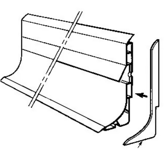 Embouts pour plinthe PVC à fixation cachée – 100 mm