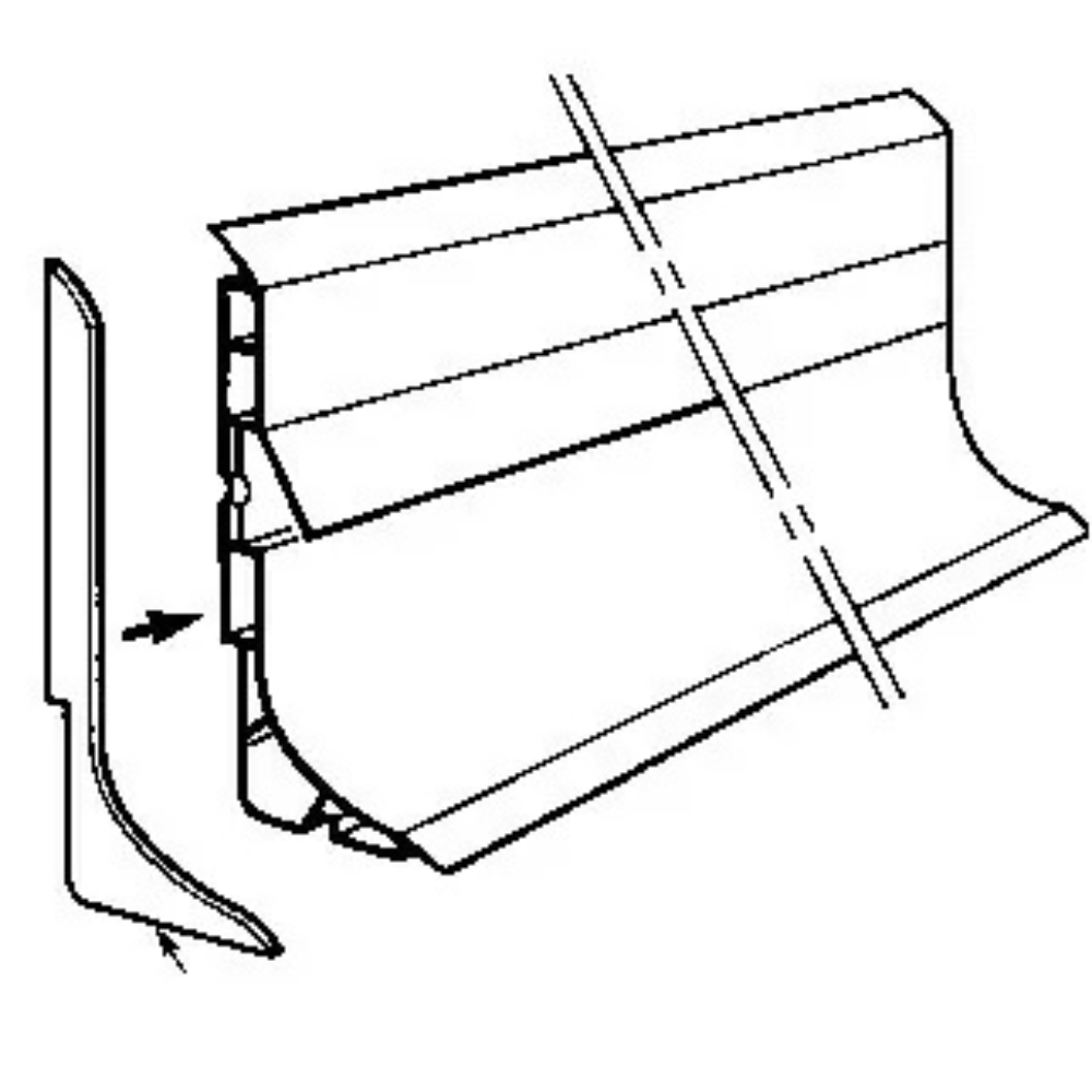 Embouts pour plinthe PVC à fixation cachée – 100 mm