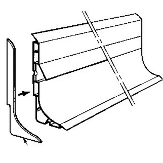 Embouts pour plinthe PVC à fixation cachée – 100 mm