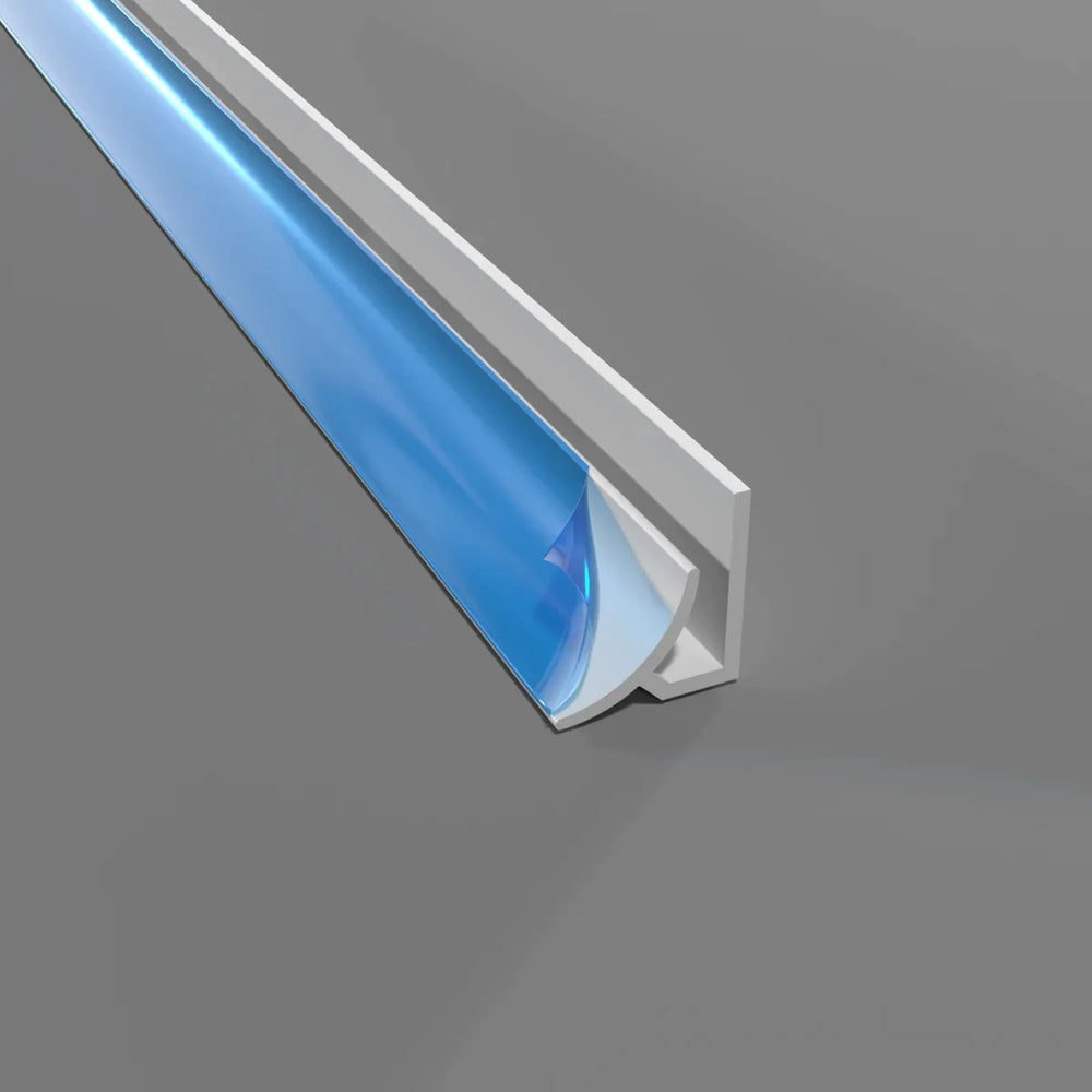 Profilé d’angle en PVC blanc - Finition à rayon intérieur