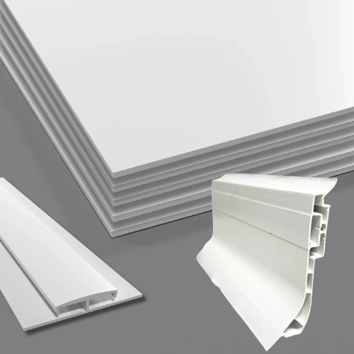 Lot de 22 plaques hygiéniques 2mm + 8 profils H +4 plinthes - 65m2