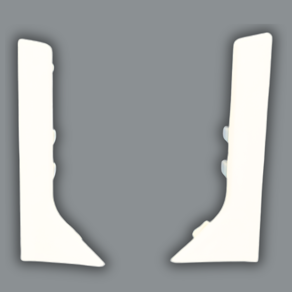 Verborgen bevestigingskappen voor PVC-plinten – 100 mm