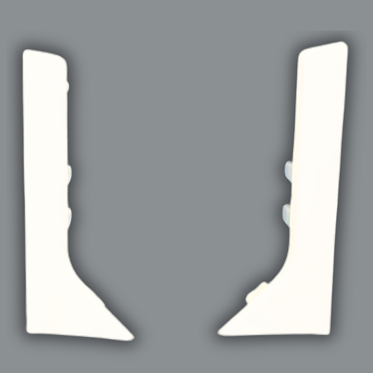 Verborgen bevestigingskappen voor PVC-plinten – 100 mm
