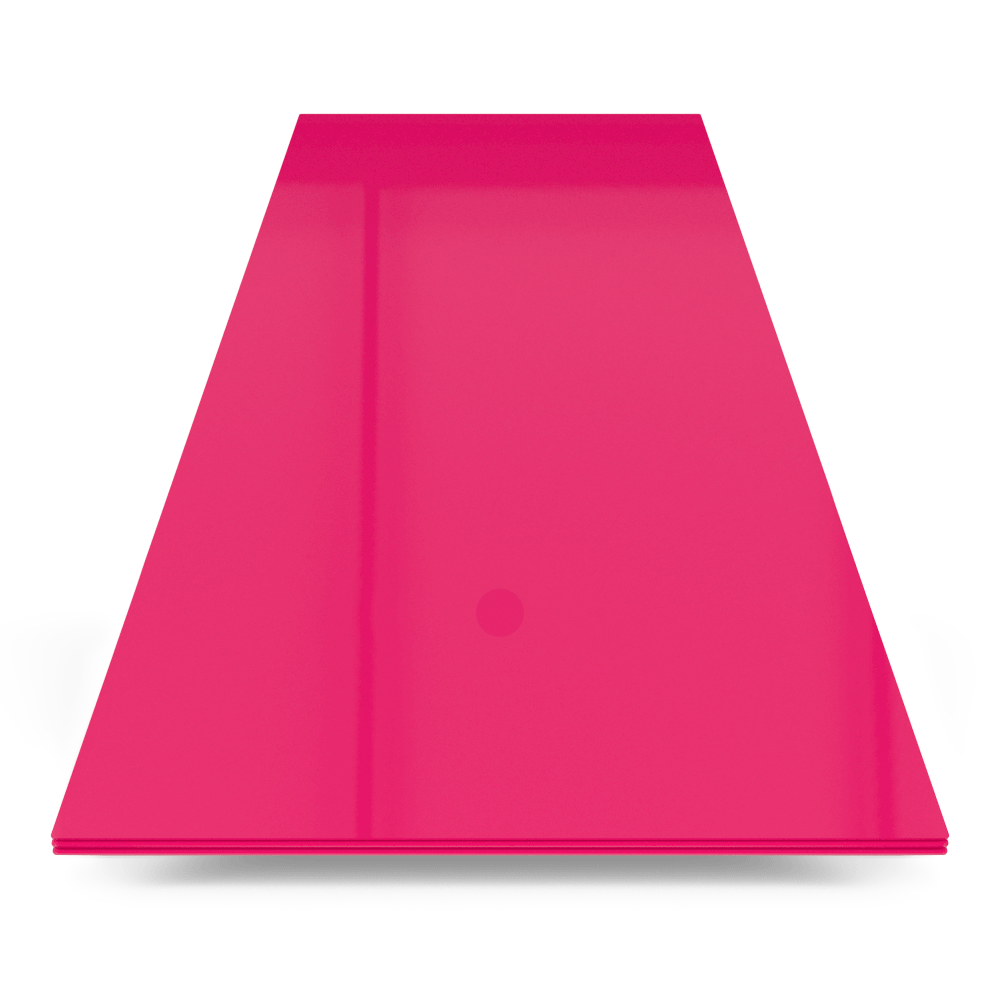 Plaque de protection murale hygiénique rose - 2,5 mm d’épaisseur