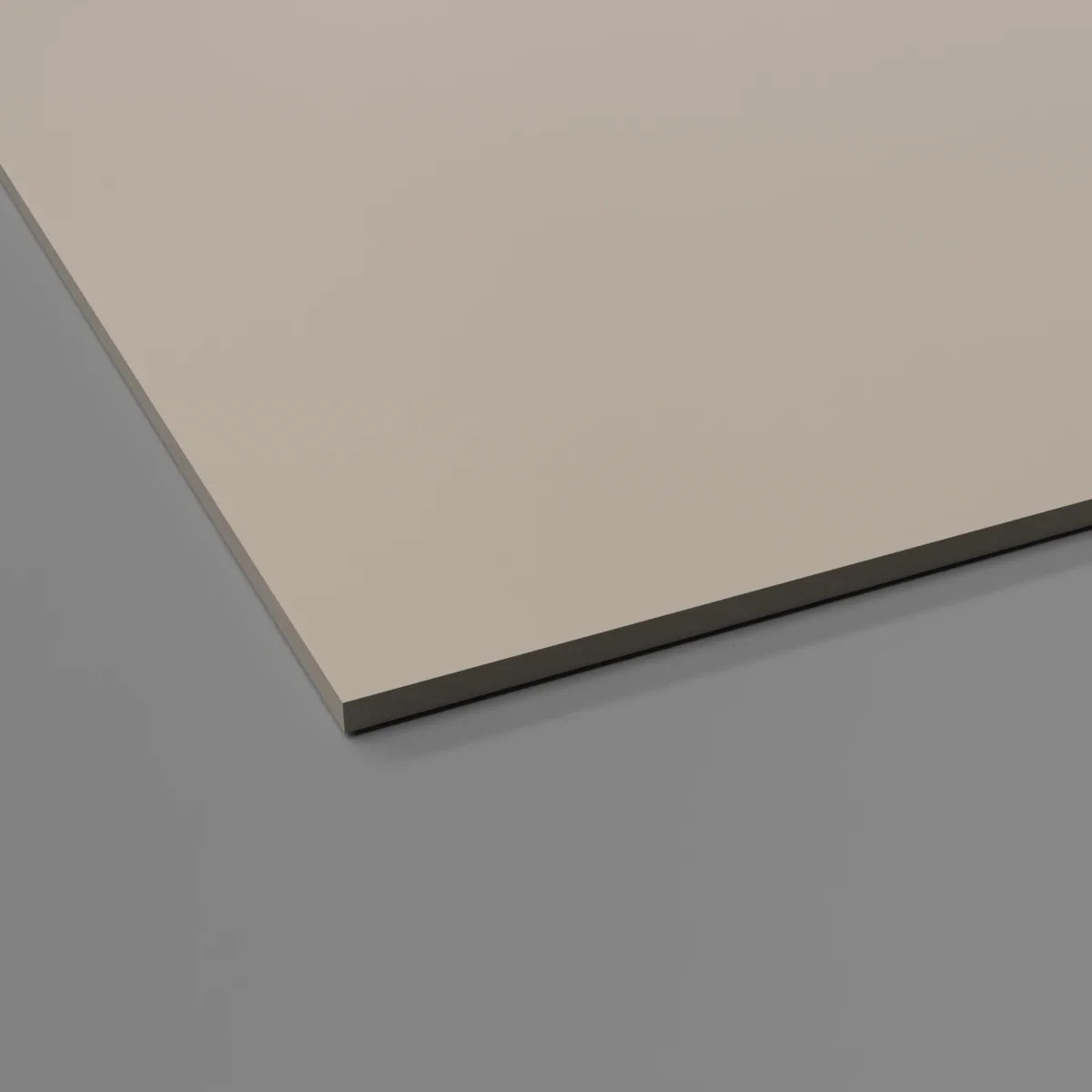 Plaque murale hygiénique taupe 2,5 mm avec finition satinée, parfaite pour bardage décoratif intérieur et installations professionnelles.