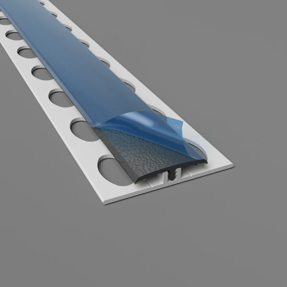 Profil de jonction H texturé en 2 parties - Gris Anthracite  - pour protection murale