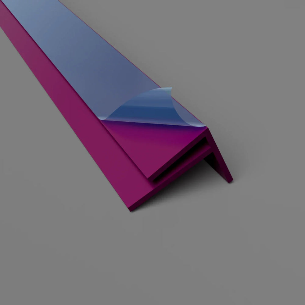 Profil d'extérieur F en PVC Prune
