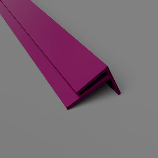 Profil d'extérieur F en PVC Prune