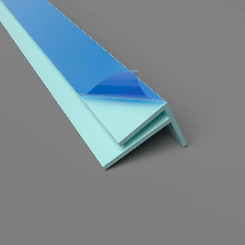 Profilé d’angle intérieur arrondi en PVC vert pastel