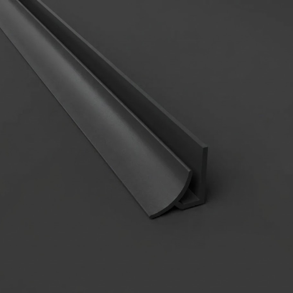 profil d'angle interne arrondi en gris anthracite pvc hygiénique