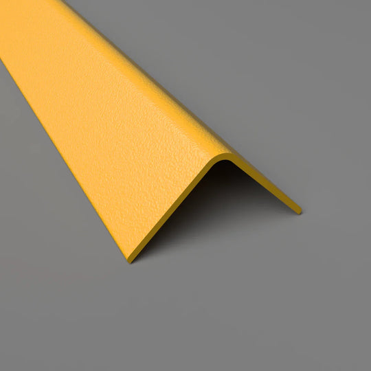 Angle de protection robuste en jaune bouton d'or avec surface texturée résistante aux rayures