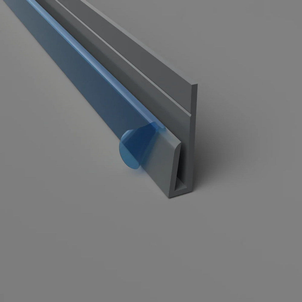 Antracietgrijs PVC-randprofiel