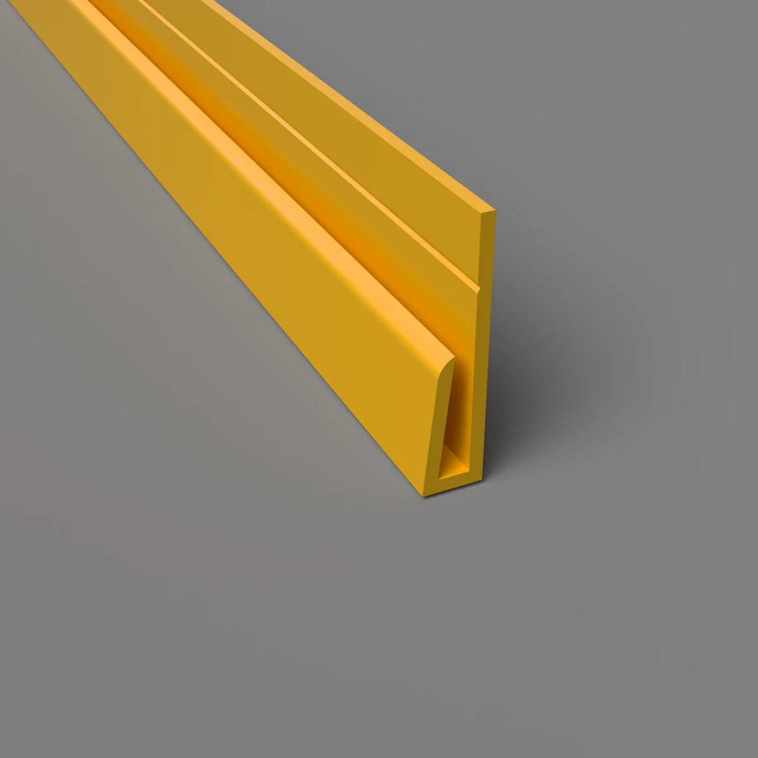 profil de bord, profil initial pvc hygiénique jaune
