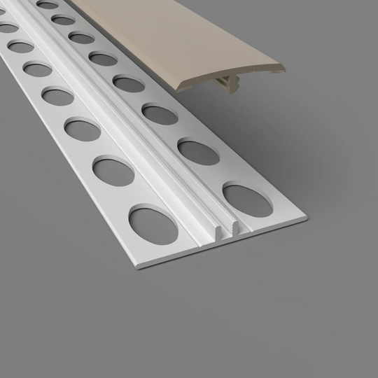 Profil de séparation H en PVC Taupe