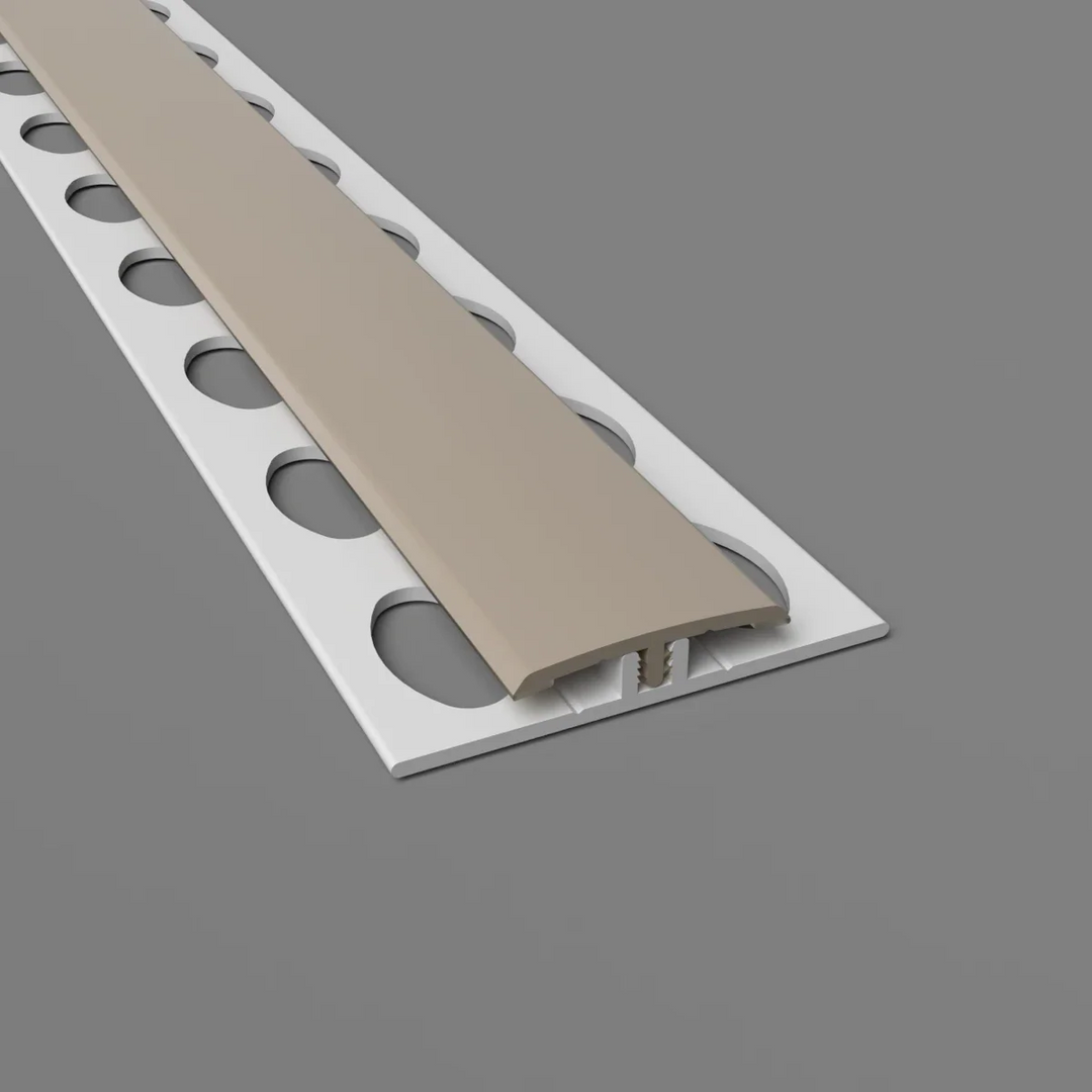 Profil de séparation H en PVC Taupe