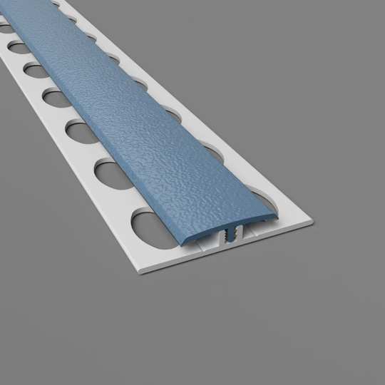 Profil de jonction H texturé en 2 parties - Bleu Océan  - pour protection murale