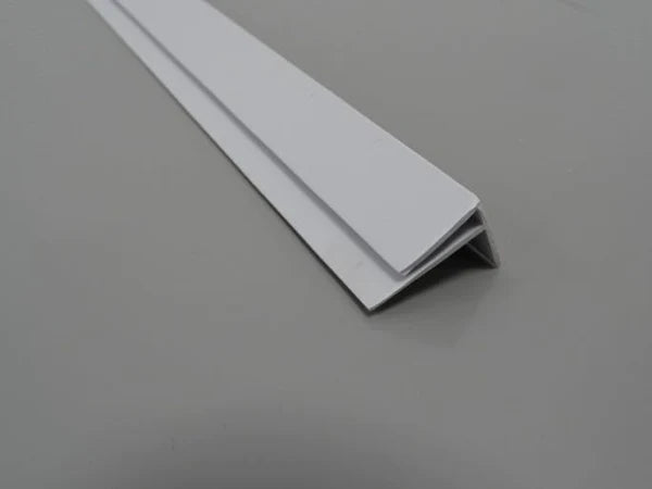 Profil d’angle extérieur en F - PVC gris pastel
