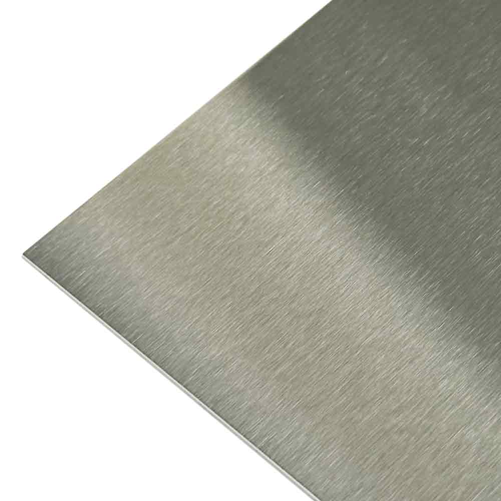 Feuille d’inox 0,9 mm, résistante aux intempéries et à la corrosion pour des usages variés.